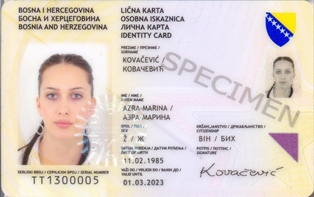 can i travel to bosnia with id card